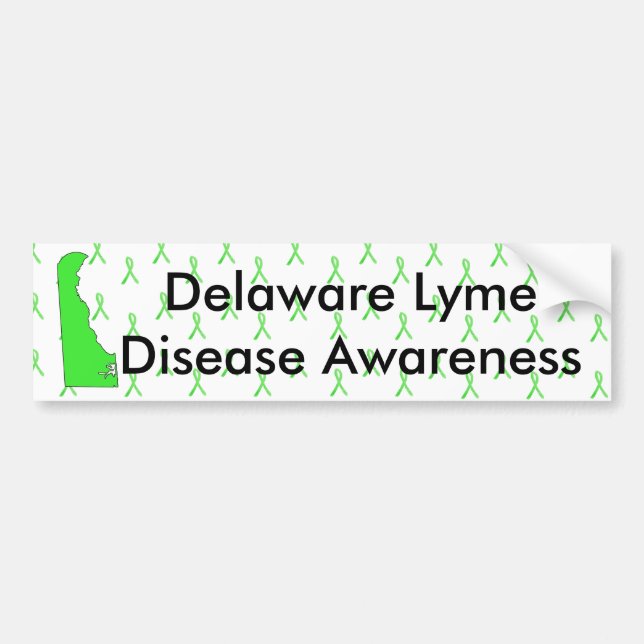 Delaware Lyme Disease Medvetenhet Bumperdekal Bildekal (Framsidan)