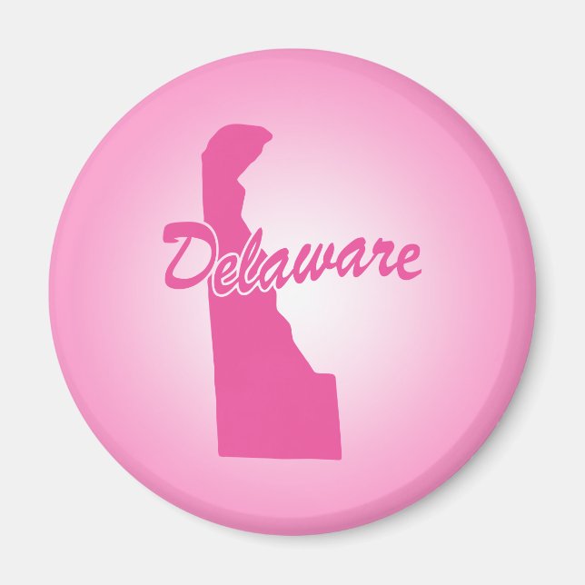 Delaware Magnet Rosa Stat (Framsidan)