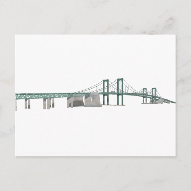 Delaware Memorial Bridge: 3D-modell: Vykort (Framsida)