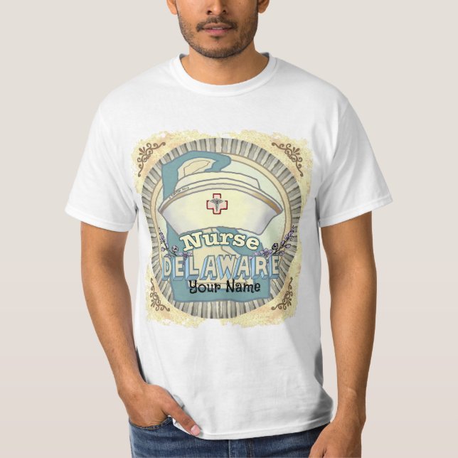 Delaware Nurse T Shirt (Framsida)