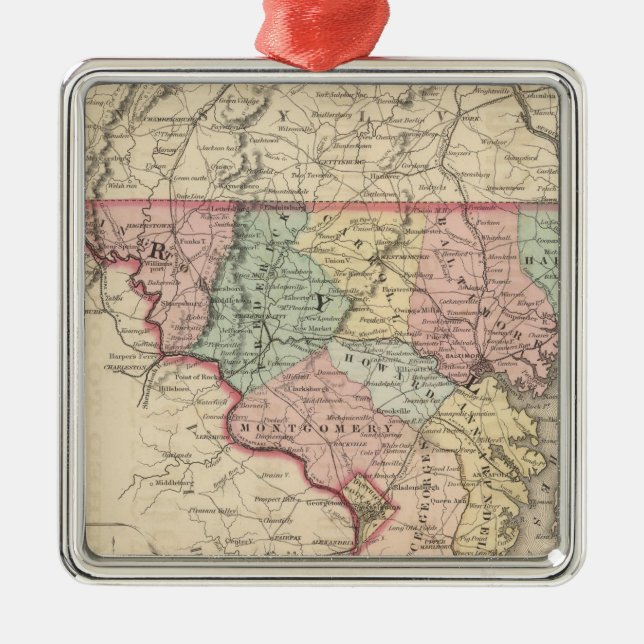Delaware och Maryland Julgransprydnad Metall (Framsidan)
