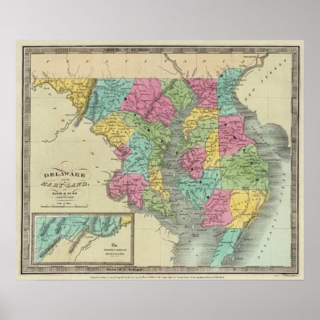Delaware och MaryLand Poster (Framsidan)