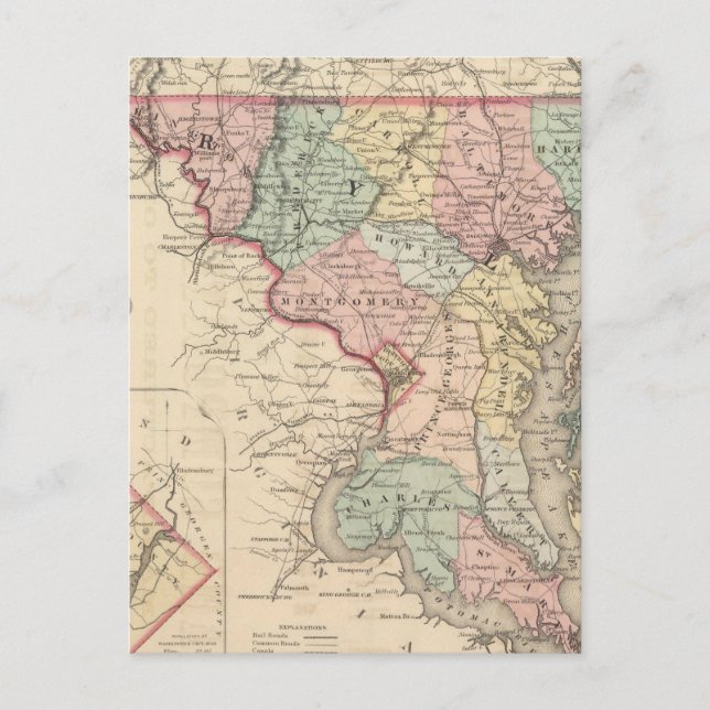 Delaware och Maryland Vykort (Framsida)
