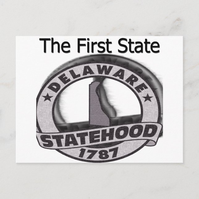 Delaware of the First State Stateown Vykort (Framsida)