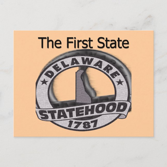 Delaware of the First State Stateown Vykort (Framsida)