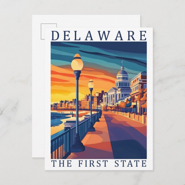 Delaware of the First State USA Travel Ställe Vykort (Fram/baksida)