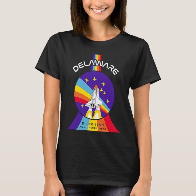 Delaware Outer Space Astronaut T Shirt (Framsida)