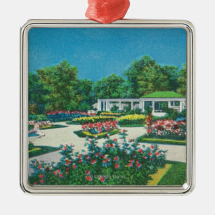 Delaware parkerar den rosa trädgården beskådar julgransprydnad metall