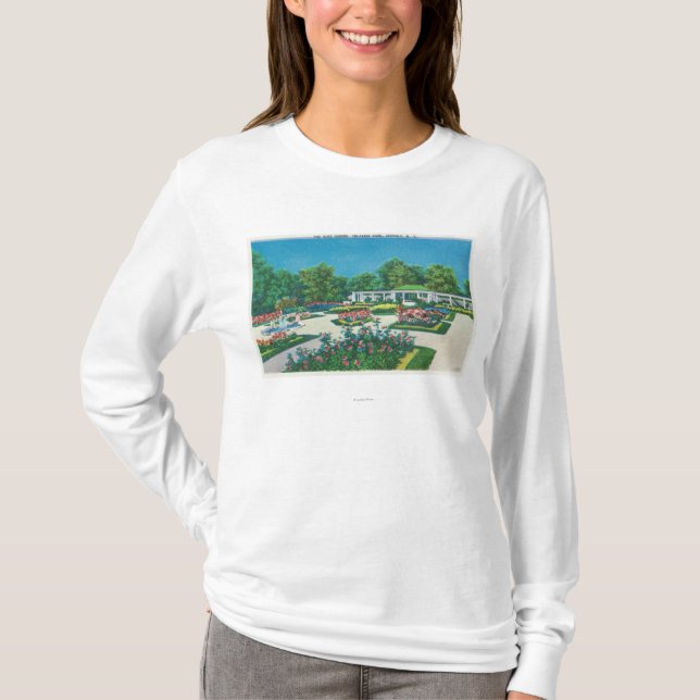 Delaware parkerar den rosa trädgården beskådar t shirt (Framsida)