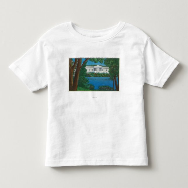 Delaware parkerar historisk Bldg, och sjön T-shirt (Framsida)