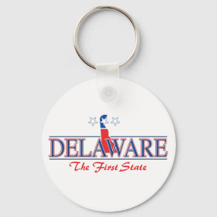 Delaware patriotiska Keychain Nyckelring