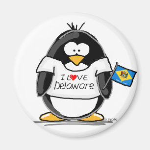 Delaware pingvin magnet