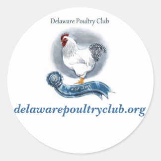 Delaware Poultry Klubb Stickers (liten) Runt Klistermärke