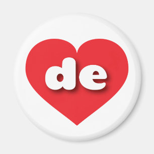 Delaware Red Heart - I kärlek DE Magnet