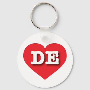 Delaware Red Heart - I kärlek DE Nyckelring