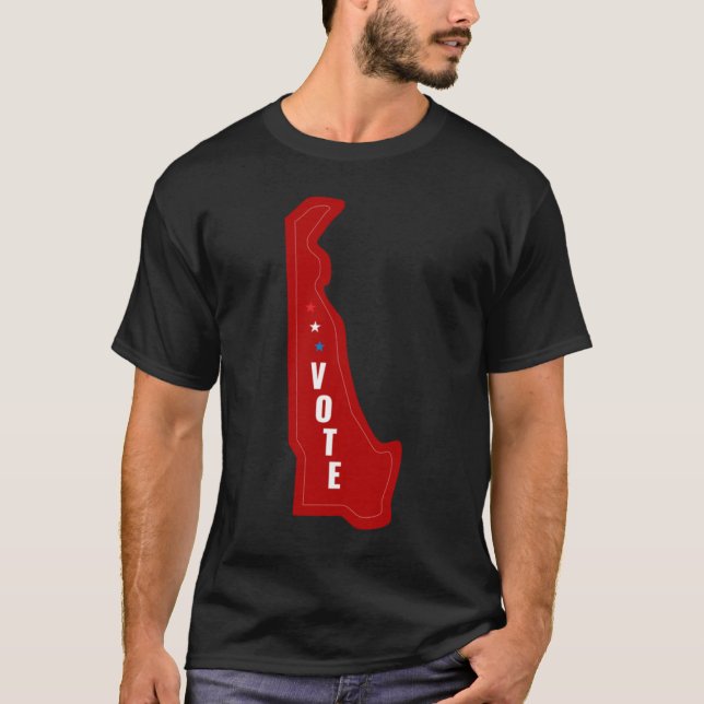 Delaware Republikansk Andlighet Röst Röd T Shirt (Framsida)