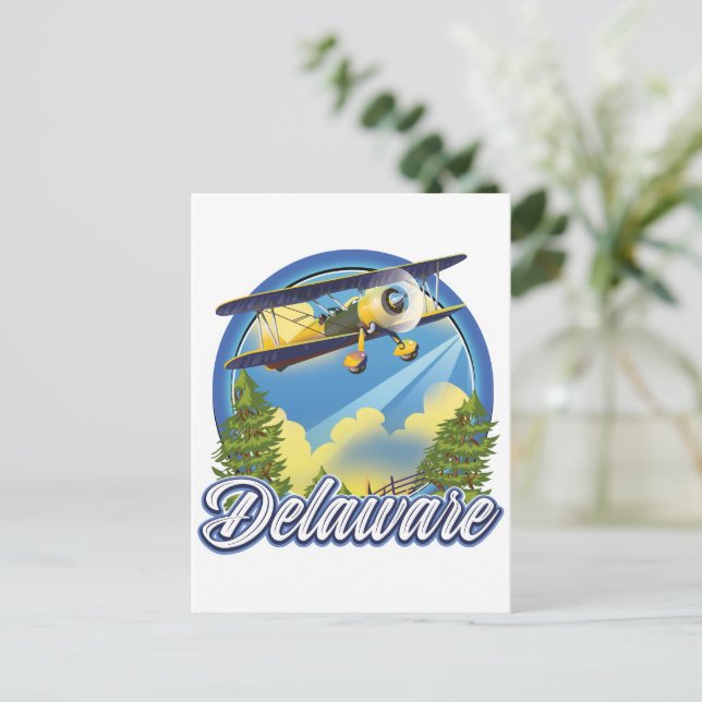Delaware reslogotyp inbjudan vykort (Stående Fram)