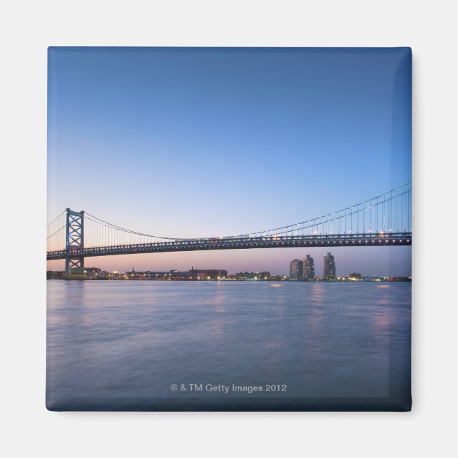 Delaware River, Ben Franklin Bridge Magnet (Framsidan)