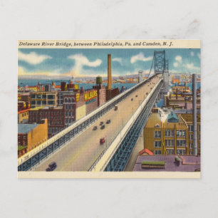 Delaware River Bridge, PA och NJ Vykort