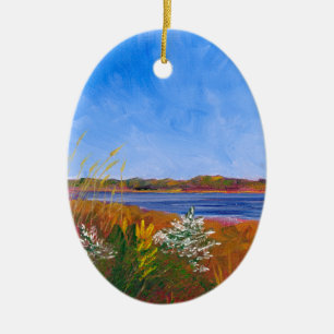 Delaware River Julgransprydnad Keramik