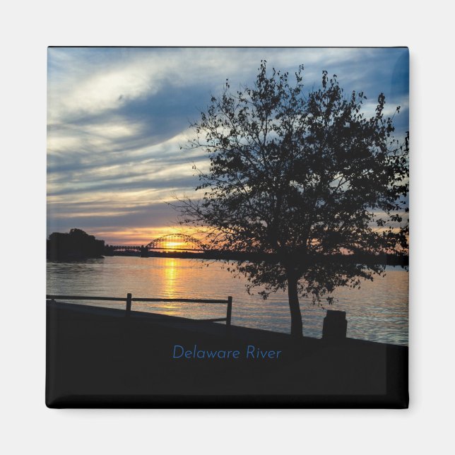 Delaware River, scenbild, fotografi Magnet (Framsidan)