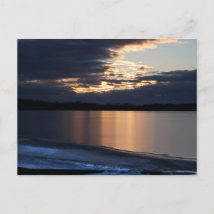Delaware River Winter Sunset Postcard Vykort