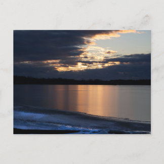 Delaware River Winter Sunset Postcard Vykort