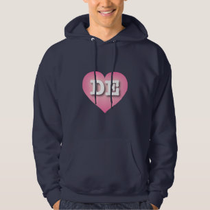 Delaware Rosa Fade Heart - I kärlek DE Hoodie