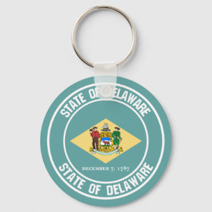 Delaware Round Emblem Nyckelring
