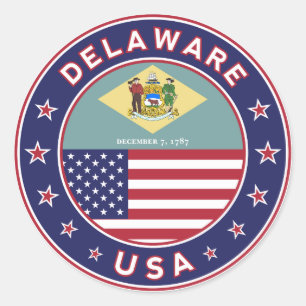 Delaware Runt Klistermärke