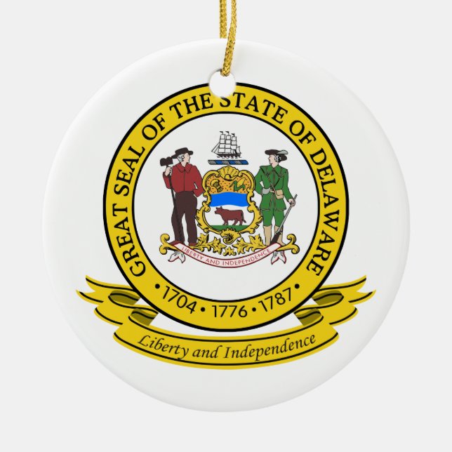 Delaware Seal Julgransprydnad Keramik (Framsidan)