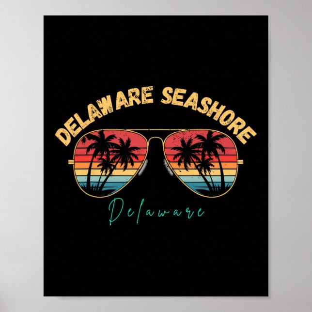 Delaware Seashore Delaware Souvenir Surfbräda  Poster (Framsidan)