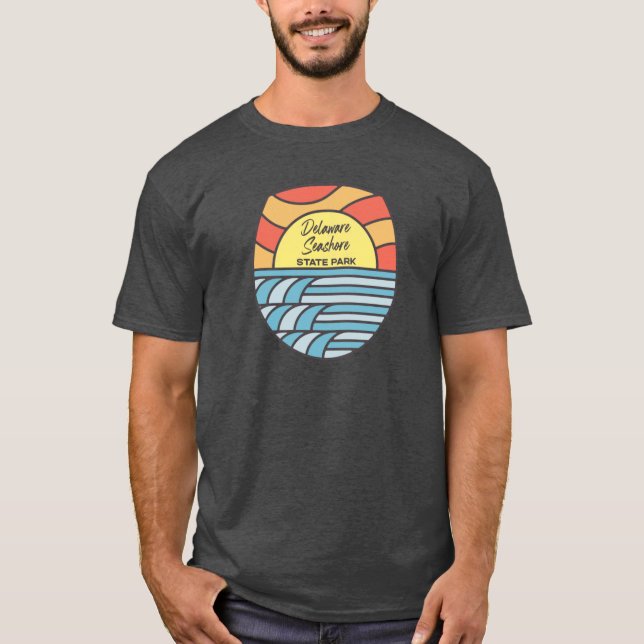 Delaware Seashore State Park Delaware DE Retro Wat T Shirt (Framsida)