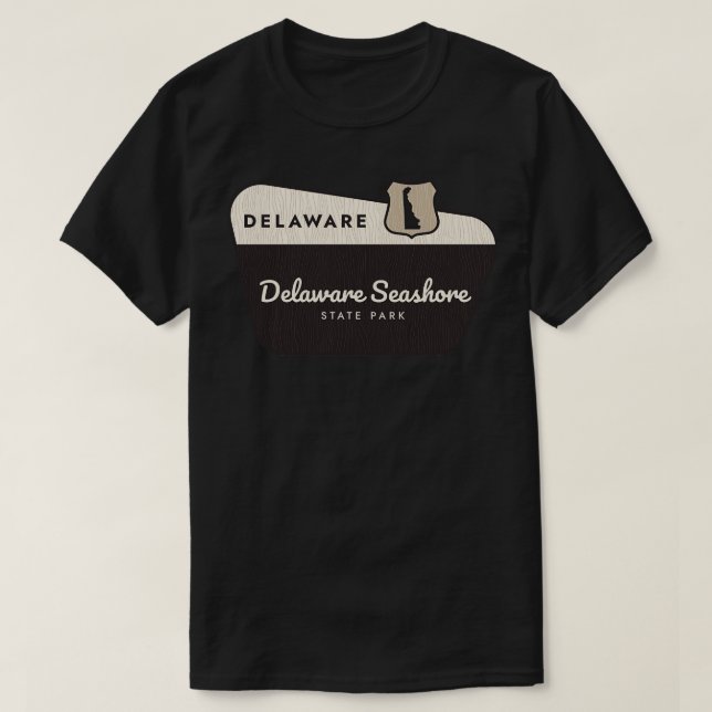 Delaware Seashore State Park Delaware Välkomstteck T Shirt (Design framsida)