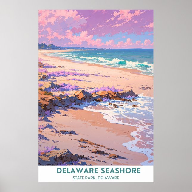 Delaware Seashore, vackra Delaware Beach Poster (Framsidan)