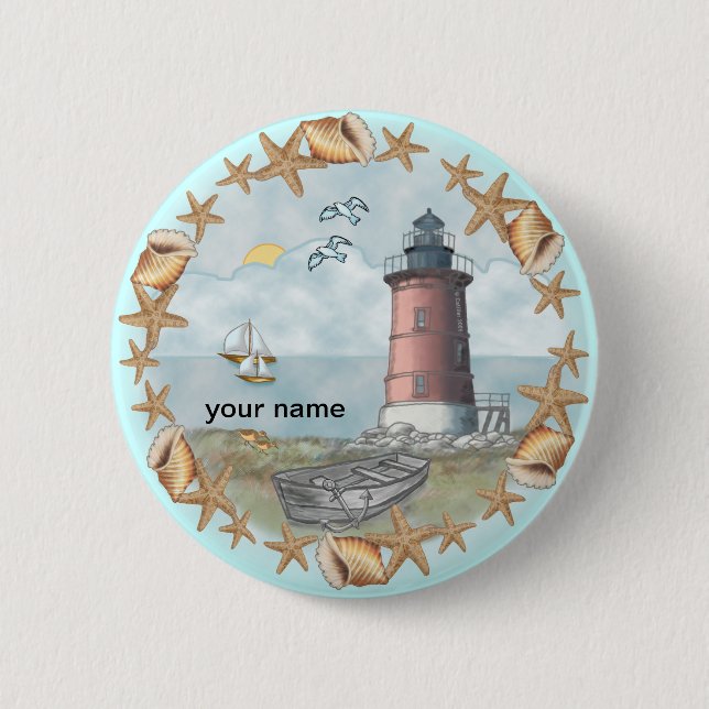 Delaware Shells fyr pin knapp (Framsida)