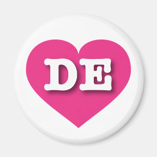 Delaware Shock rosa Heart - I kärlek DE Magnet