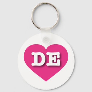 Delaware Shock rosa Heart - I kärlek DE Nyckelring