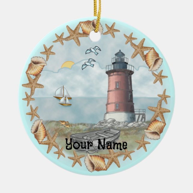 Delaware Snäckas Lighthouse Ornament (Framsidan)