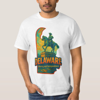 Delaware State Artistic T-Shirt - Oil Paint..
