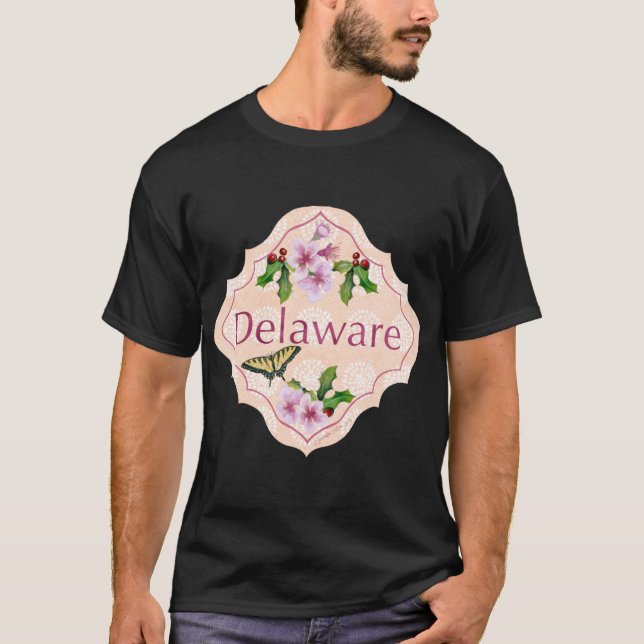 Delaware State DE Graphic for water bottle T Shirt (Framsida)