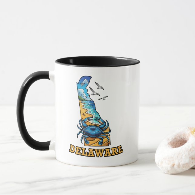 Delaware State Disline Tattoo Stil Mugg (Med munk)