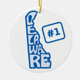 Delaware State Julgran Ornament