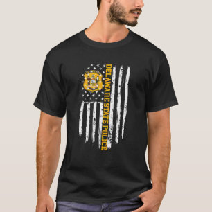 Delaware State Police American Flagga T Shirt