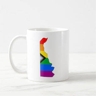 Delaware State Pride HBTQ+ Progress Pride Kaffemugg