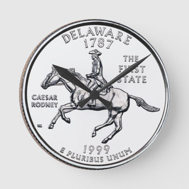 Delaware State Quarter Rund Klocka (Framsida)