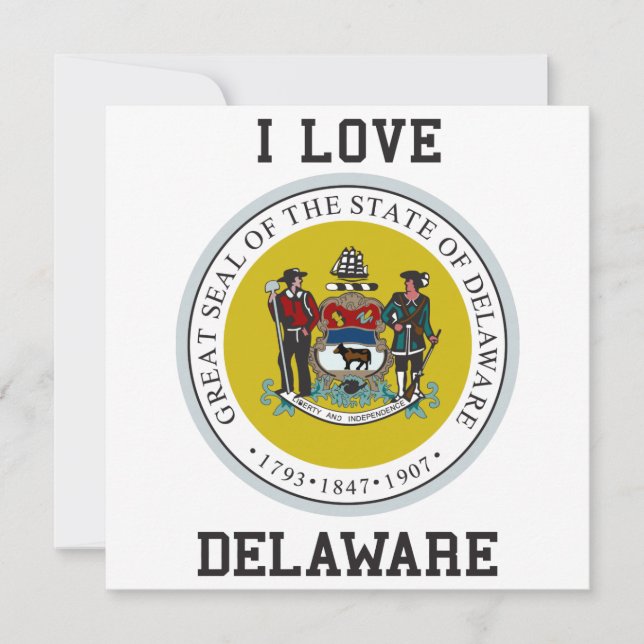 Delaware State Seal Inbjudningar (Framsida)