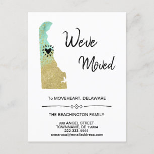 *~* DELAWARE STATEN Glittrar Flyttar- Ny adress Meddelande Vykort