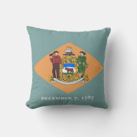 Delaware Statlig flagga American MoJo Pillow