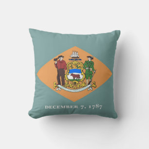 Delaware Statlig flagga American MoJo Pillow Kudde